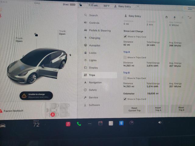 Photo 9 from auction – 2022 TESLA MODEL 3 with VIN 5YJ3E1EB5NF185136
