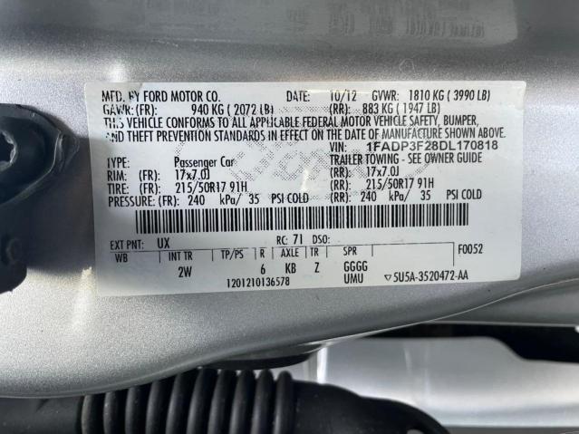 Photo 10 from auction – 2013 FORD FOCUS SE with VIN 1FADP3F28DL170818