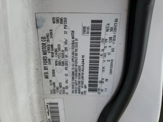 Photo 14 from auction – 2010 FORD EXPLORER L with VIN 1FMEU8F81AUA24416