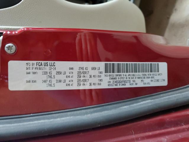Photo 14 from auction – 2015 DODGE GRAND CARA with VIN 2C4RDGBGXFR652735