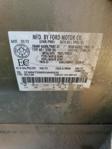 Photo 14 from auction – 2013 FORD EXPLORER X with VIN 1FM5K7D95DGA00232