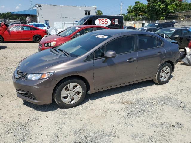 HONDA CIVIC LX 2013 with VIN 19XFB2F57DE023162 - Photo from auction