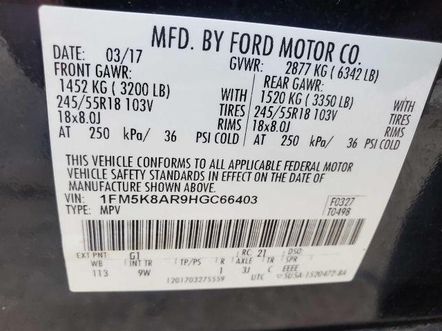 Photo 10 from auction – 2017 FORD EXPLORER P with VIN 1FM5K8AR9HGC66403