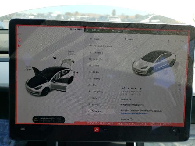 Photo 9 from auction – 2020 TESLA MODEL 3 with VIN 5YJ3E1EB7LF806731