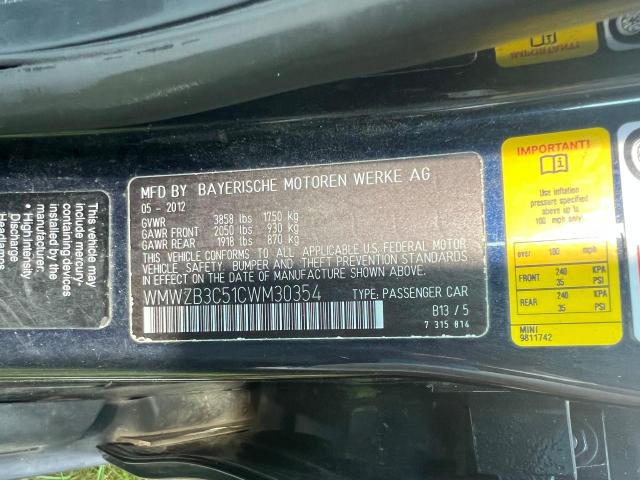 Photo 10 from auction – 2012 MINI COOPER COU with VIN WMWZB3C51CWM30354