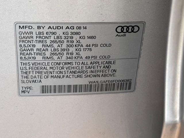 Photo 10 from auction – 2015 AUDI Q7 PREMIUM with VIN WA1LGAFE6FD006382
