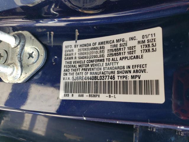 Photo 14 from auction – 2011 HONDA CR-V SE with VIN 5J6RE4H40BL037746