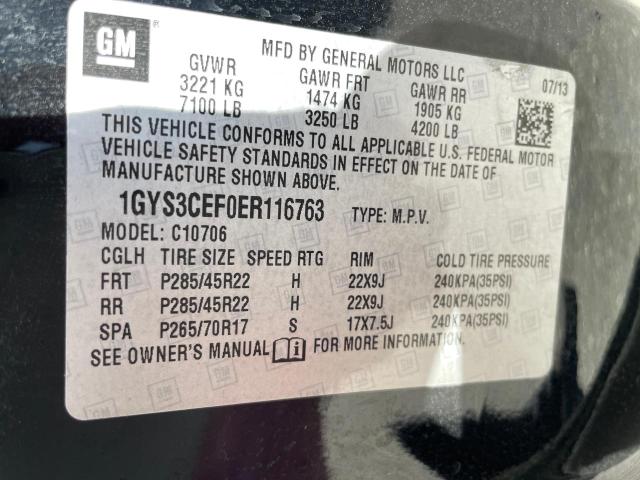 Photo 14 from auction – 2014 CADILLAC ESCALADE P with VIN 1GYS3CEF0ER116763