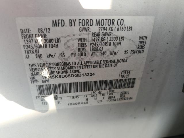 Photo 14 from auction – 2013 FORD EXPLORER X with VIN 1FM5K8D85DGB13224
