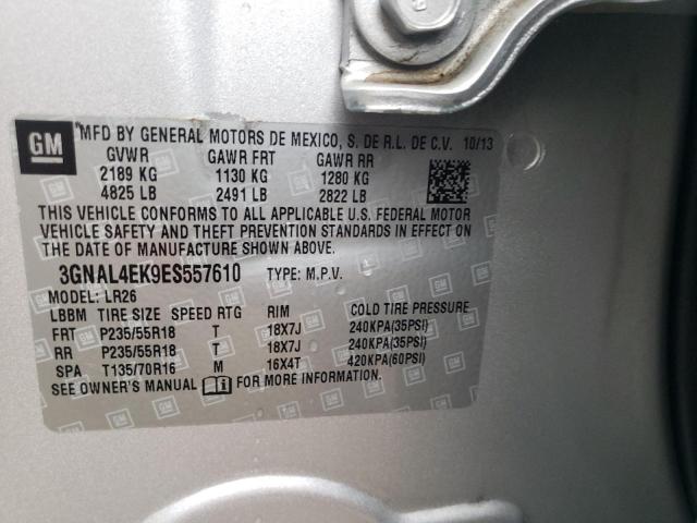 Photo 14 from auction – 2014 CHEVROLET CAPTIVA LT with VIN 3GNAL4EK9ES557610