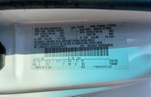Photo 10 from auction – 1999 FORD ECONOLINE with VIN 1FBSS31L3XHA69911