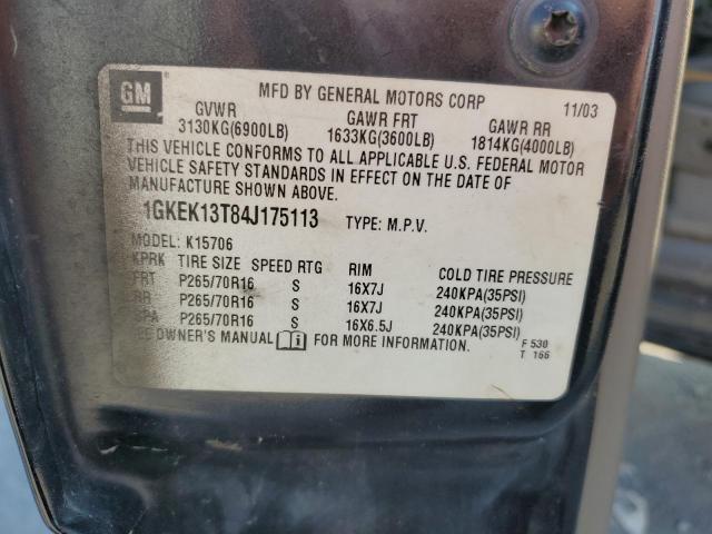 Photo 14 from auction – 2004 GMC YUKON with VIN 1GKEK13T84J175113