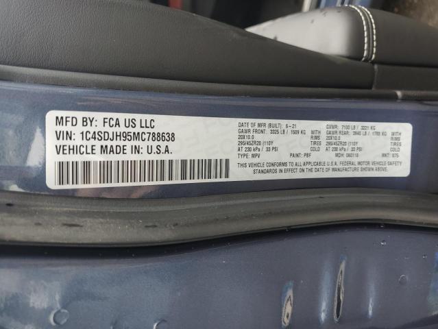 Photo 14 from auction – 2021 DODGE DURANGO SR with VIN 1C4SDJH95MC788638