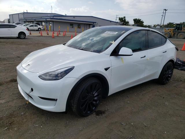 TESLA MODEL Y 2022 with VIN 7SAYGDEF5NF554486 - Photo from auction