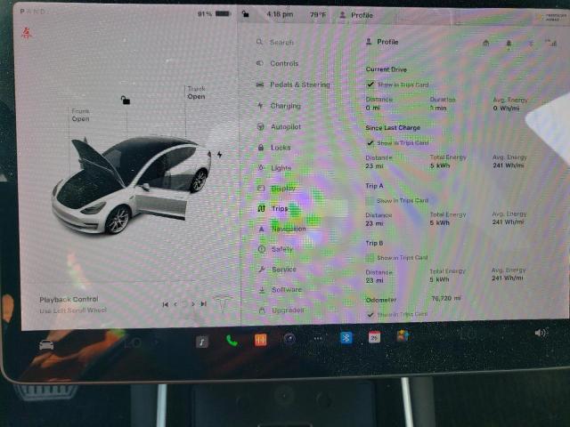Photo 9 from auction – 2019 TESLA MODEL 3 with VIN 5YJ3E1EB8KF199608
