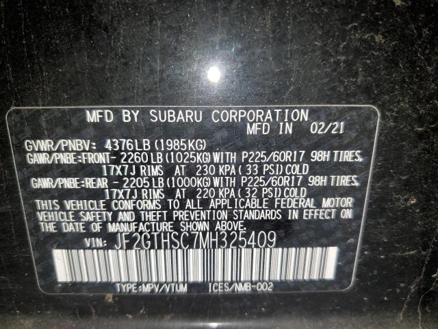 Photo 14 from auction – 2021 SUBARU CROSSTREK with VIN JF2GTHSC7MH325409
