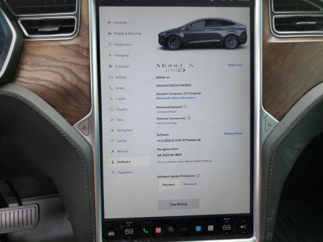 Photo 9 from auction – 2018 TESLA MODEL X with VIN 5YJXCBE2XJF087663
