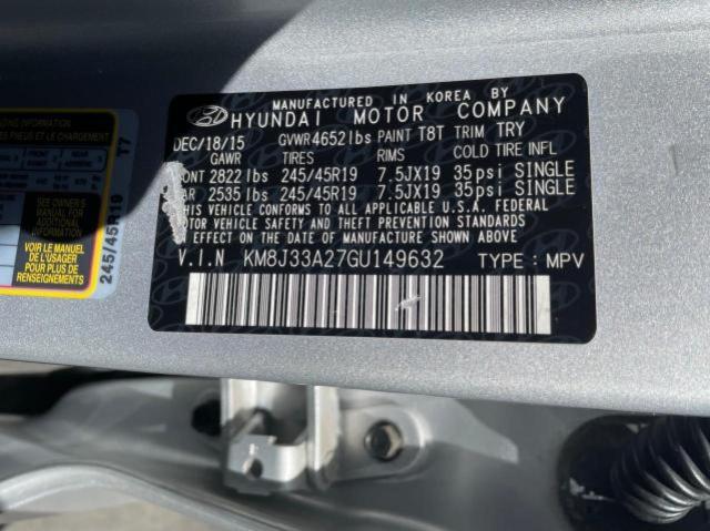 Photo 10 from auction – 2016 HYUNDAI TUCSON LIM with VIN KM8J33A27GU149632