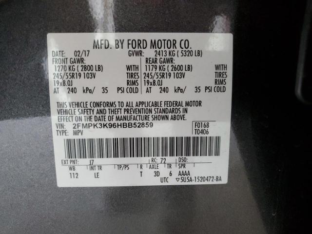 Photo 14 from auction – 2017 FORD EDGE TITAN with VIN 2FMPK3K96HBB52859