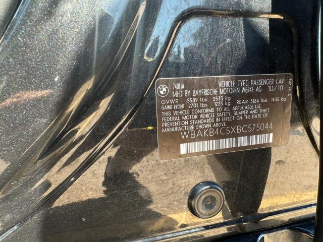 Photo 10 from auction – 2011 BMW 740 LI with VIN WBAKB4C5XBC575044