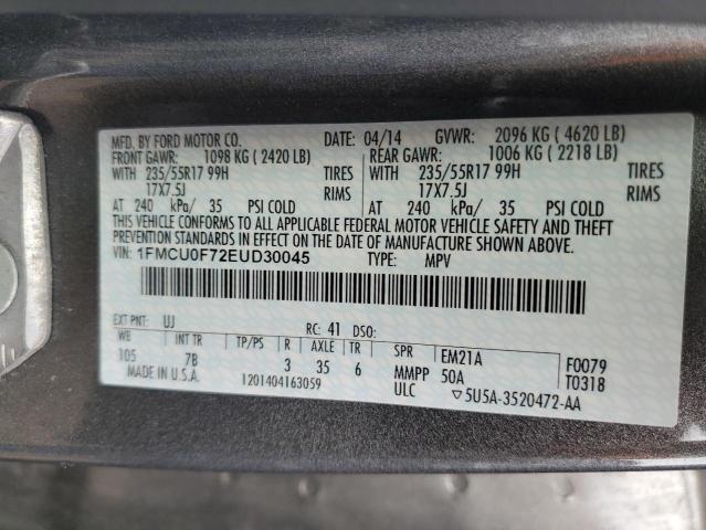 Photo 14 from auction – 2014 FORD ESCAPE S with VIN 1FMCU0F72EUD30045