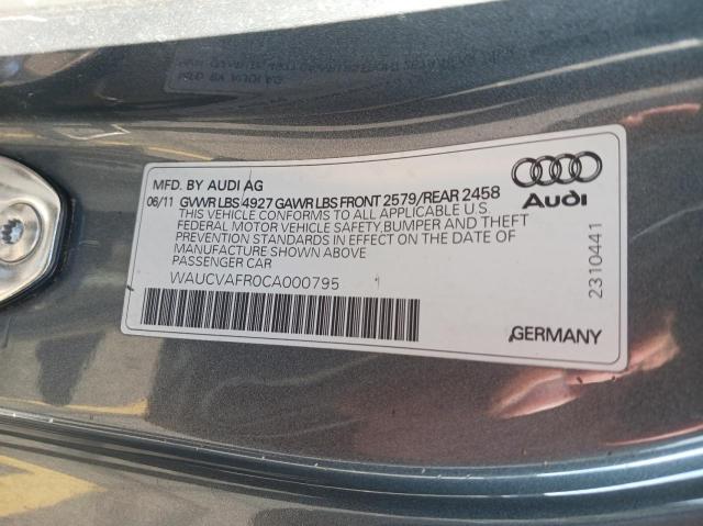 Photo 10 from auction – 2012 AUDI S5 PREMIUM with VIN WAUCVAFR0CA000795