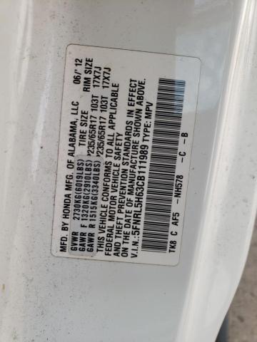 Photo 14 from auction – 2012 HONDA ODYSSEY EX with VIN 5FNRL5H63CB111989