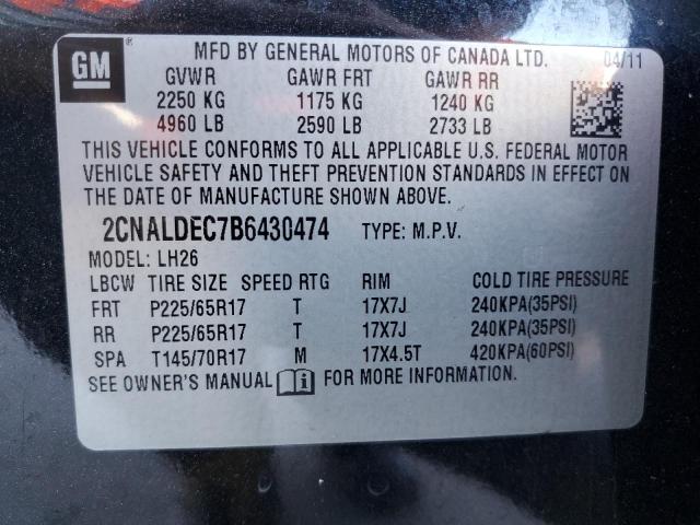 صورة رقم 14 من المزاد - 2011 CHEVROLET EQUINOX LT مع VIN 2CNALDEC7B6430474