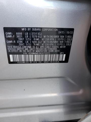 Photo 14 from auction – 2022 SUBARU ASCENT LIM with VIN 4S4WMAMDXN3470023