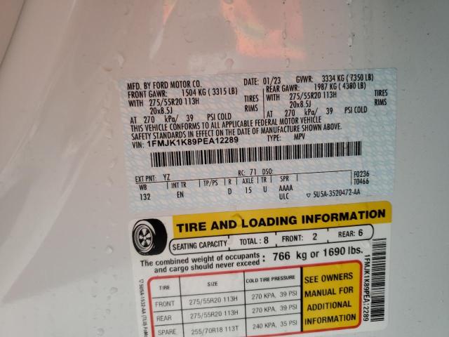 Photo 14 from auction – 2023 FORD EXPEDITION with VIN 1FMJK1K89PEA12289