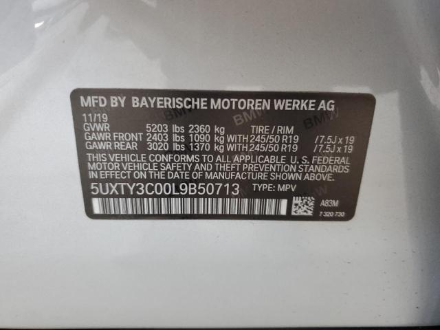 Photo 14 from auction – 2020 BMW X3 SDRIVE3 with VIN 5UXTY3C00L9B50713