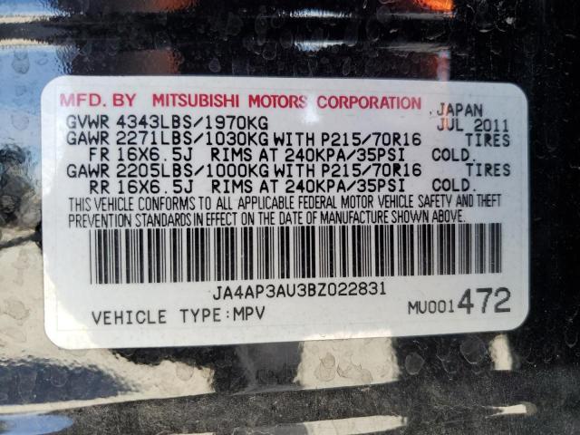Photo 14 from auction – 2011 MITSUBISHI OUTLANDER with VIN JA4AP3AU3BZ022831
