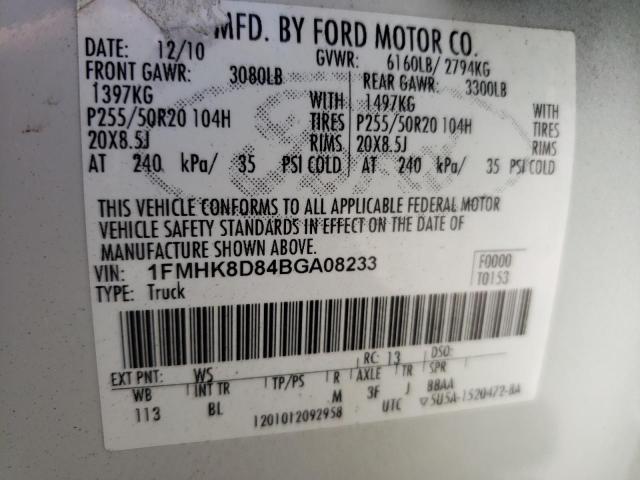 Photo 14 from auction – 2011 FORD EXPLORER X with VIN 1FMHK8D84BGA08233