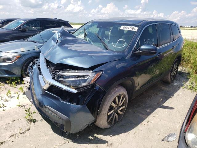 HONDA PILOT EX 2021 with VIN 5FNYF5H32MB019489 - Photo from auction
