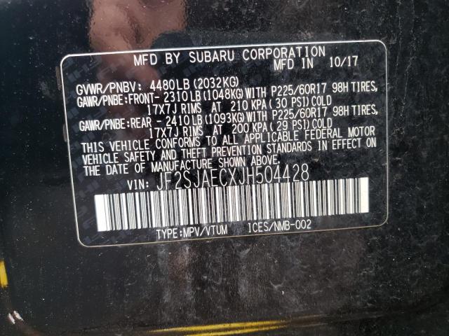 Photo 14 from auction – 2018 SUBARU FORESTER 2 with VIN JF2SJAECXJH504428
