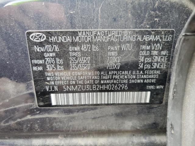 صورة رقم 14 من المزاد - 2017 HYUNDAI SANTA FE S مع VIN 5NMZU3LB2HH026296