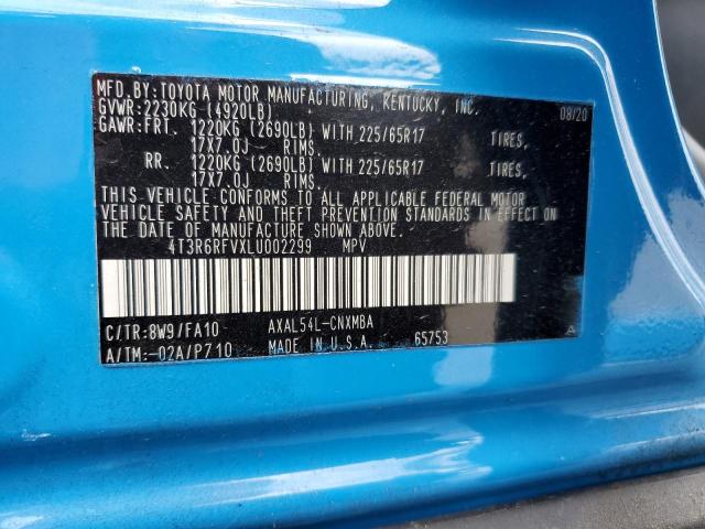 Photo 14 from auction – 2020 TOYOTA RAV4 XLE with VIN 4T3R6RFVXLU002299