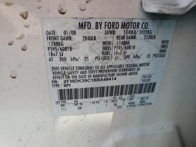 Photo 14 from auction – 2008 FORD EDGE LIMIT with VIN 2FMDK39C18BA48414