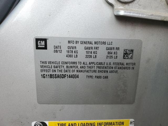 Photo 14 from auction – 2013 CHEVROLET MALIBU LS with VIN 1G11B5SA6DF144004