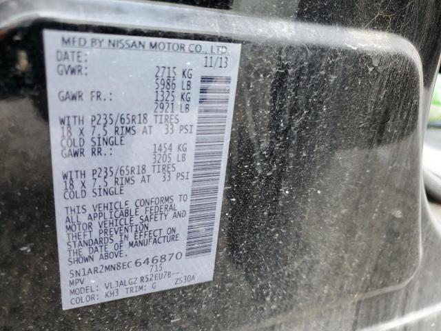 Photo 14 from auction – 2014 NISSAN PATHFINDER with VIN 5N1AR2MN8EC646870