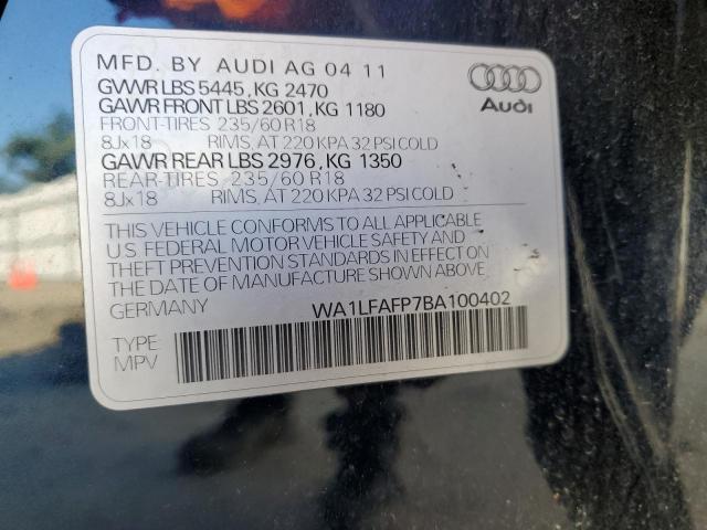 Photo 14 from auction – 2011 AUDI Q5 PREMIUM with VIN WA1LFAFP7BA100402
