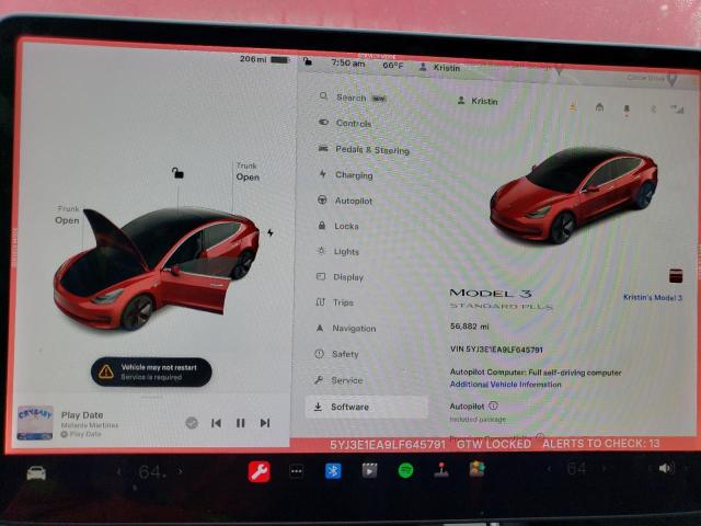 Photo 9 from auction – 2020 TESLA MODEL 3 with VIN 5YJ3E1EA9LF645791