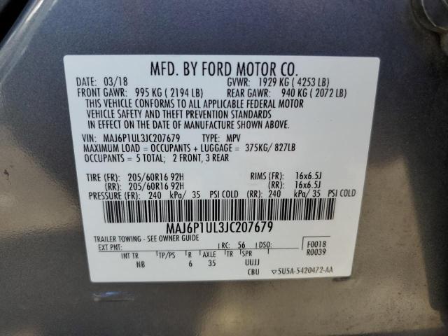 Photo 14 from auction – 2018 FORD ECOSPORT S with VIN MAJ6P1UL3JC207679