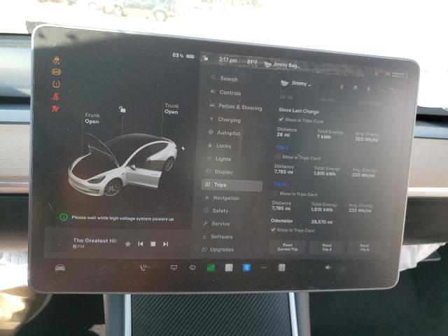 Photo 9 from auction – 2020 TESLA MODEL 3 with VIN 5YJ3E1EBXLF807730