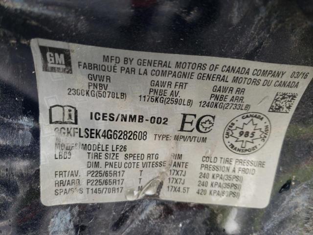 Photo 14 from auction – 2016 GMC TERRAIN SL with VIN 2GKFLSEK4G6282608