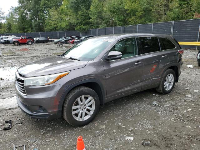TOYOTA HIGHLANDER 2015 with VIN 5TDBKRFH7FS152416 - Photo from auction
