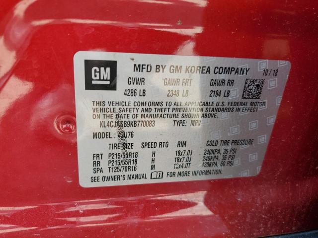 Photo 14 from auction – 2019 BUICK ENCORE PRE with VIN KL4CJASB9KB770083