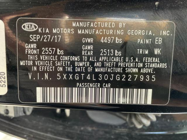 Photo 10 from auction – 2018 KIA OPTIMA LX with VIN 5XXGT4L30JG227935