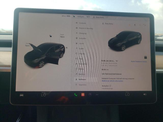Photo 9 from auction – 2022 TESLA MODEL Y with VIN 7SAYGAEE9NF558448