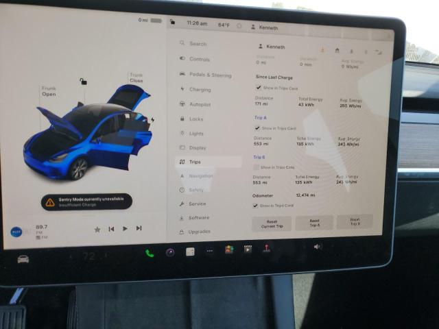 Photo 9 from auction – 2022 TESLA MODEL Y with VIN 7SAYGDEE3NF459478